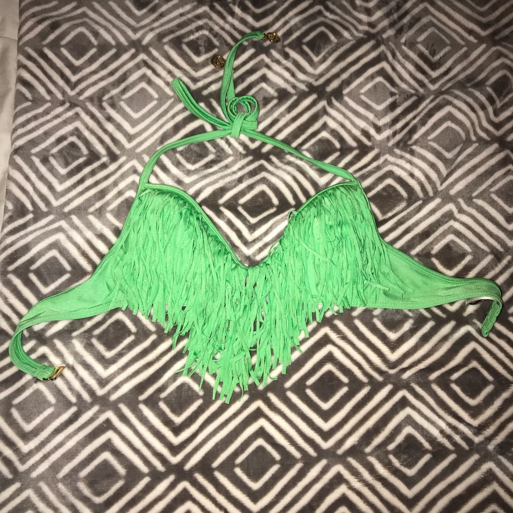 Fringe bathing suit top